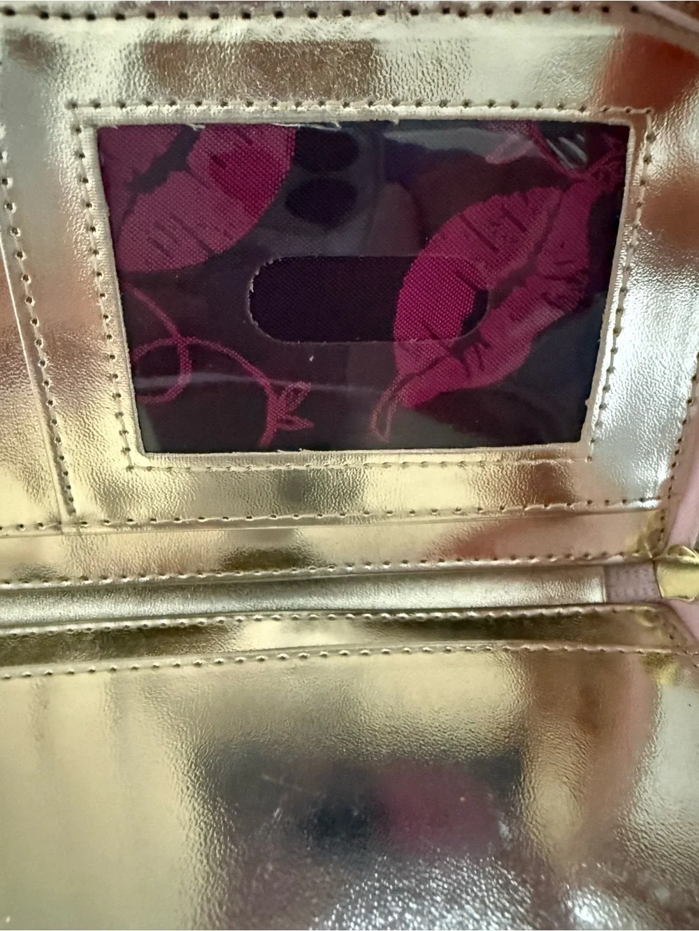 NWT Betsey Johnson Colorblock Quilted Zip-Around Wristlet Wallet